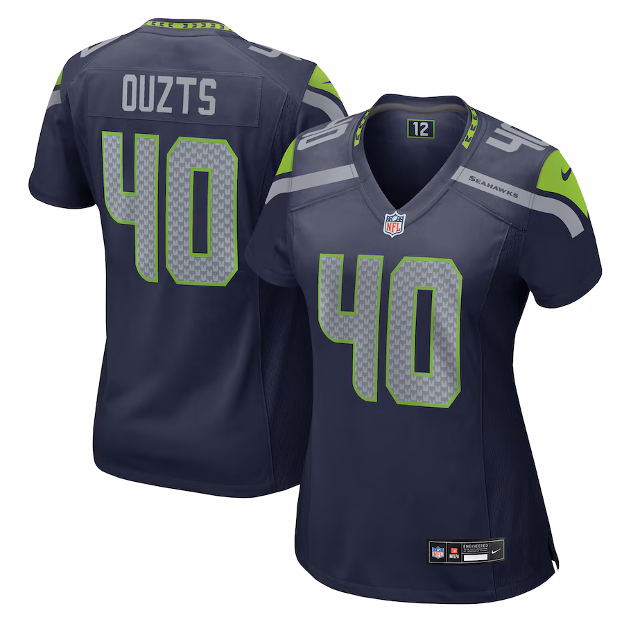 Women's Seattle Seahawks Robbie Ouzts Nike College Navy Team Game Jersey