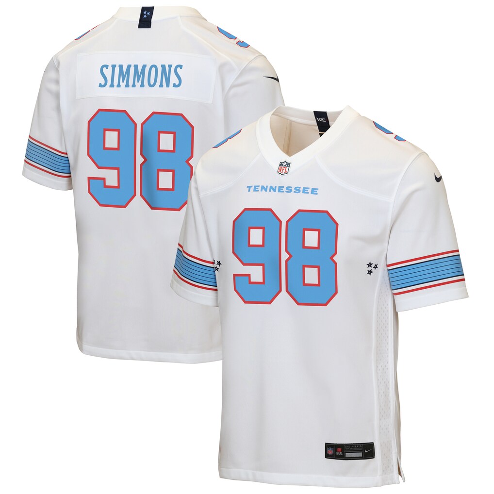 Youth Tennessee Titans Jeffery Simmons Nike White Game Jersey