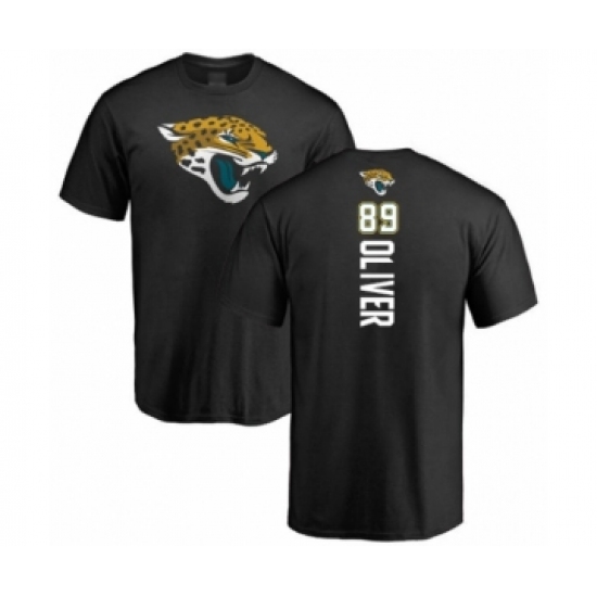 Football Jacksonville Jaguars #89 Josh Oliver Black Backer T-Shirt