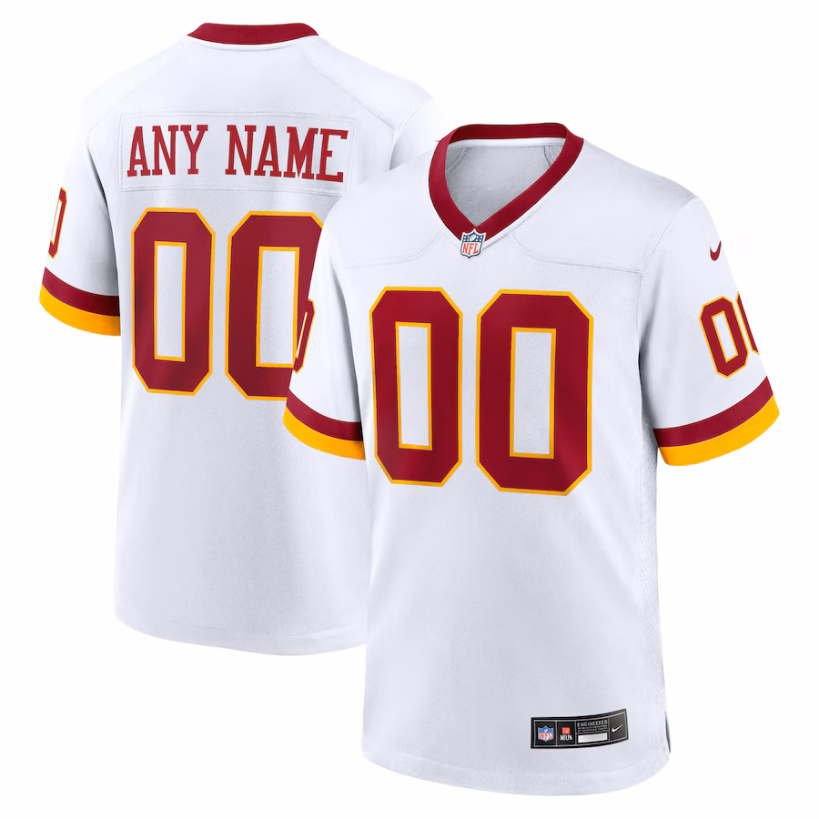 Men's Washington Commanders Nike White Game Super Bowl Era Custom Jersey