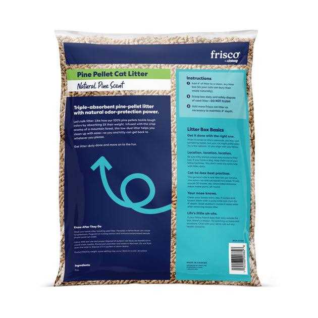 Frisco Pine Pellet Unscented Non-Clumping Wood Cat Litter