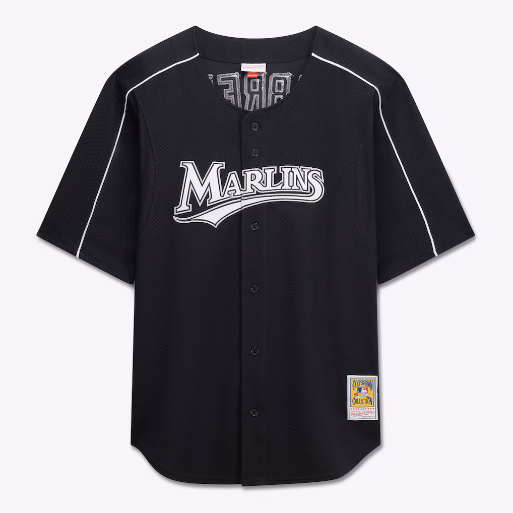 Men's Miami Marlins Miguel Cabrera Mitchell & Ness Black Big & Tall Cooperstown Mesh Batting Practice Jersey