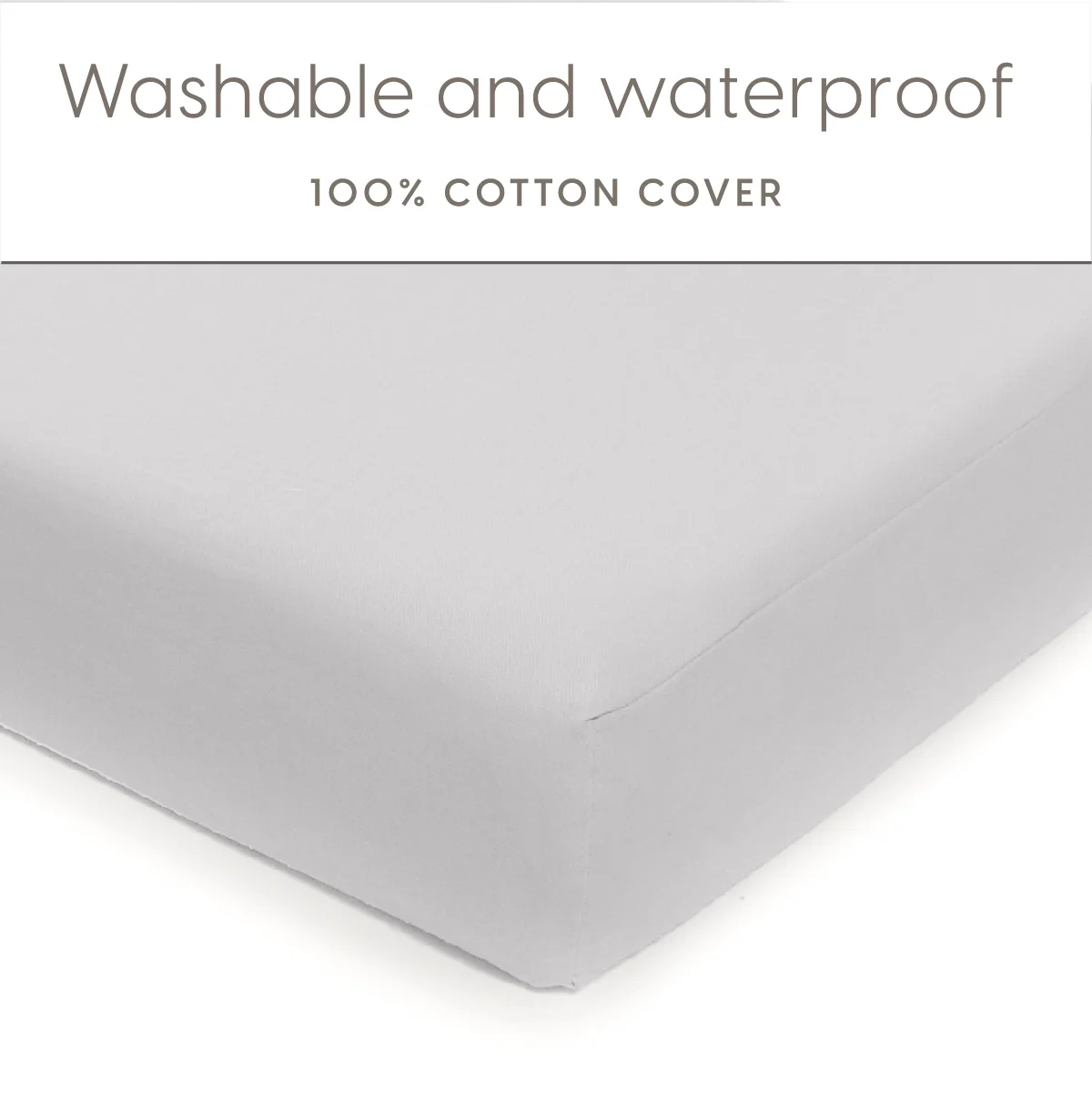 Milliard Crib Mattress, Flip Technology, Firm Side For Baby and Soft Side For Toddler - 100% Cotton Cover - Light Grey