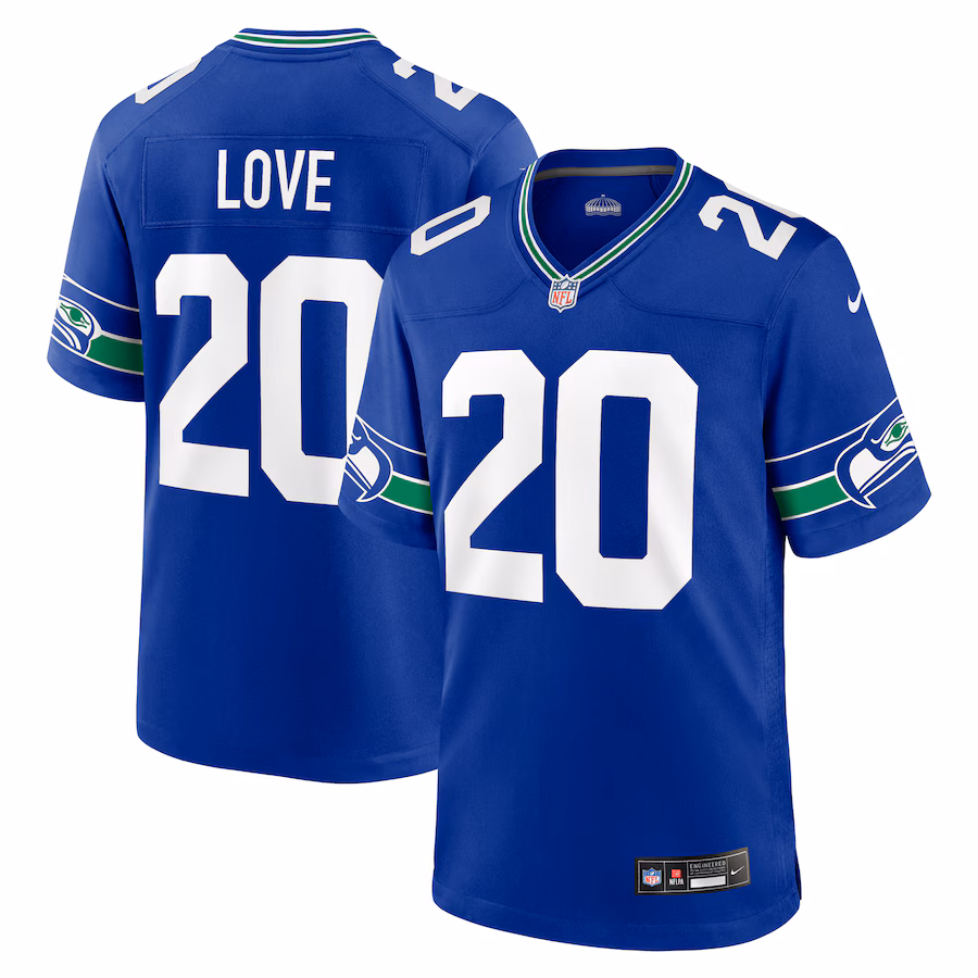 Men's Seattle Seahawks Julian Love Nike Royal Alternate Game Jersey