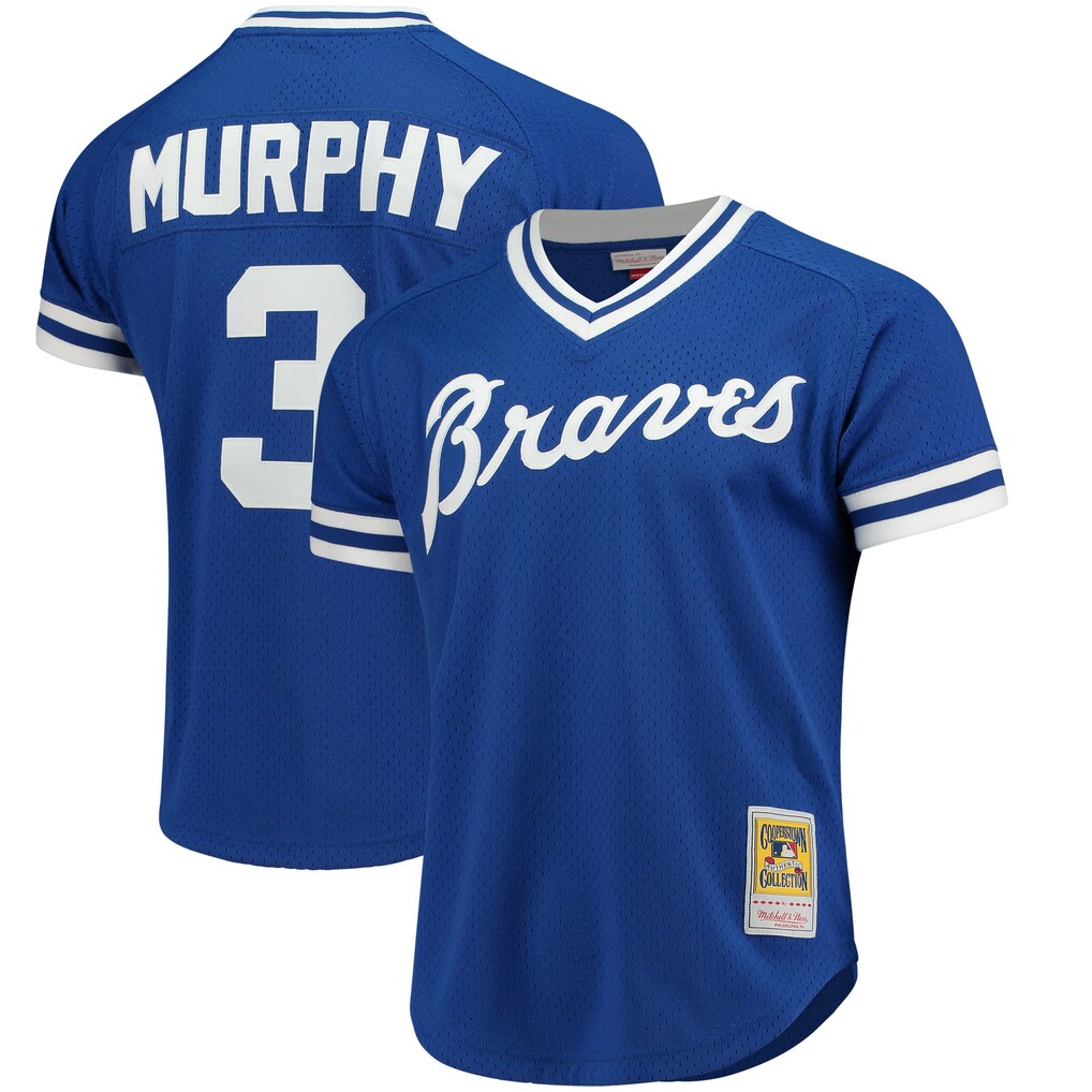 Men's Atlanta Braves Dale Murphy Mitchell & Ness Royal Authentic Batting Practice Jersey