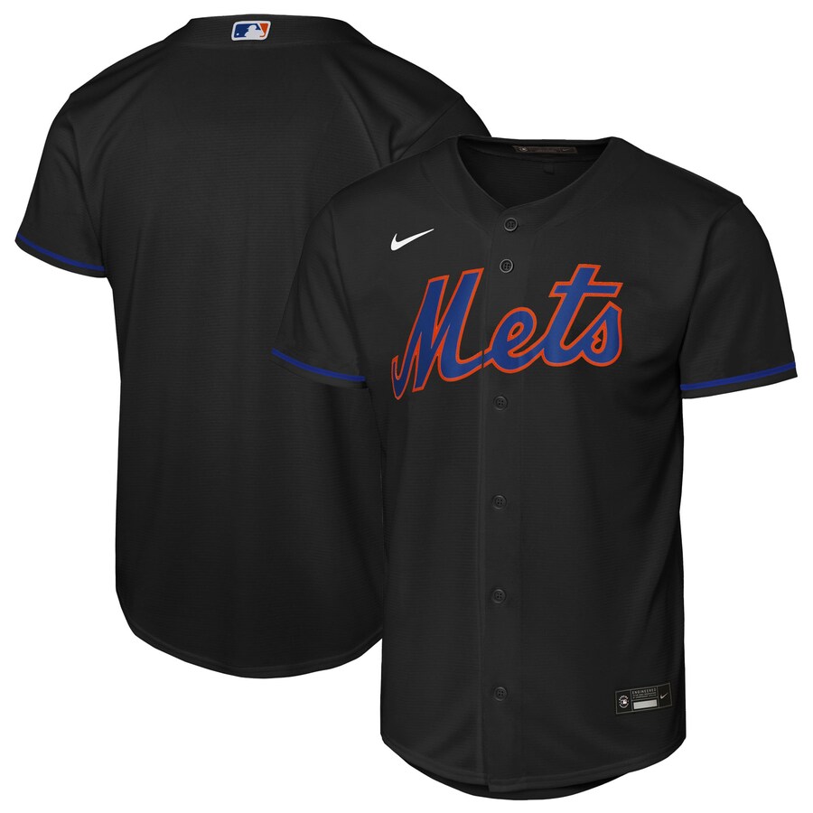 Youth New York Mets Nike Black Alternate Replica Jersey