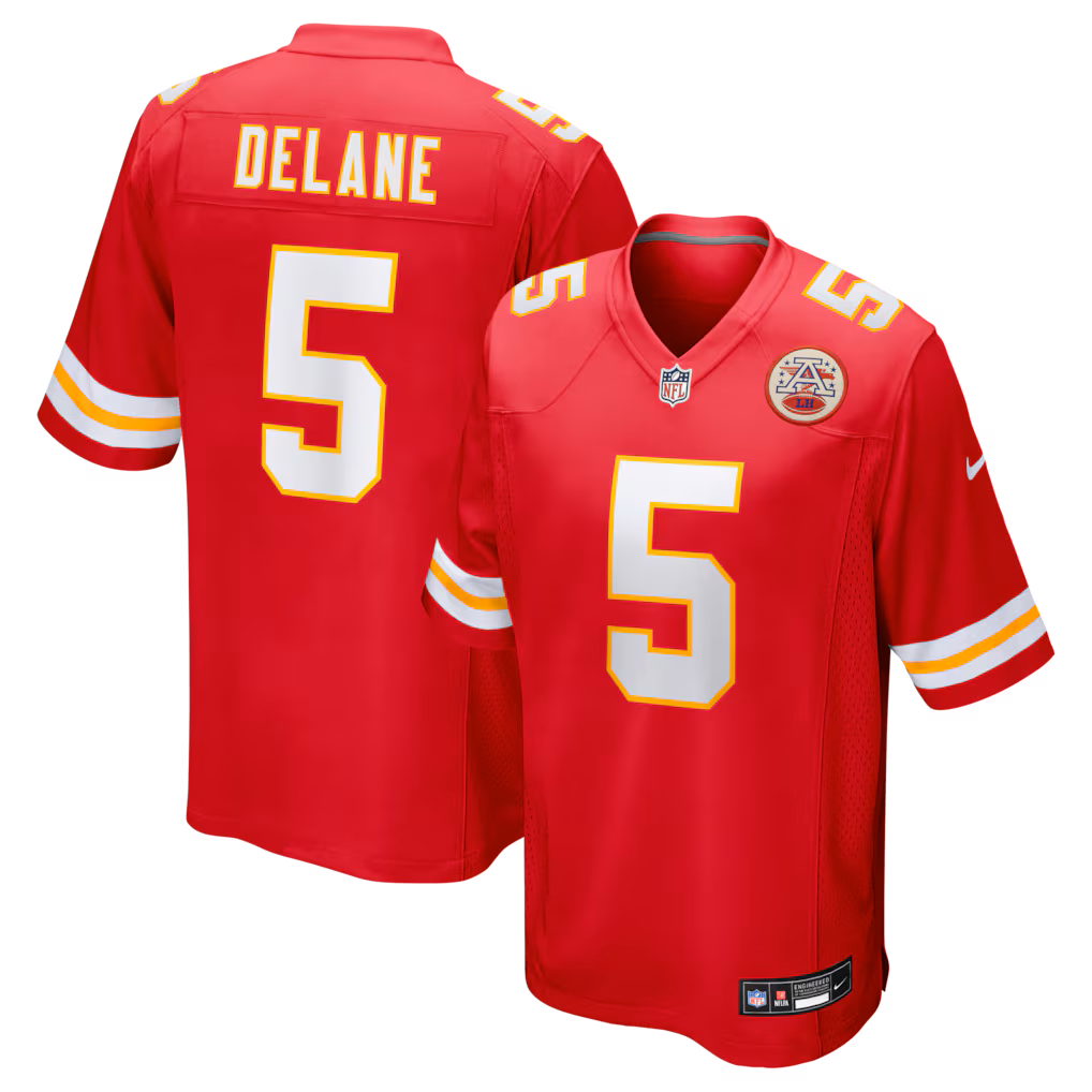 Men's Kansas City Chiefs Nike Red 2026 NFL Draft First Round Pick No. 6 Team  Jersey