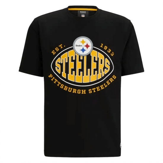 Men's Pittsburgh Steelers Black BOSS X Trap T Shirt