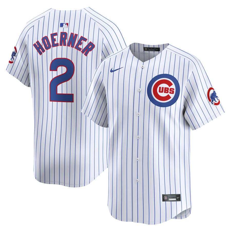 Men's Chicago Cubs Nico Hoerner Nike White Home Limited Player Jersey