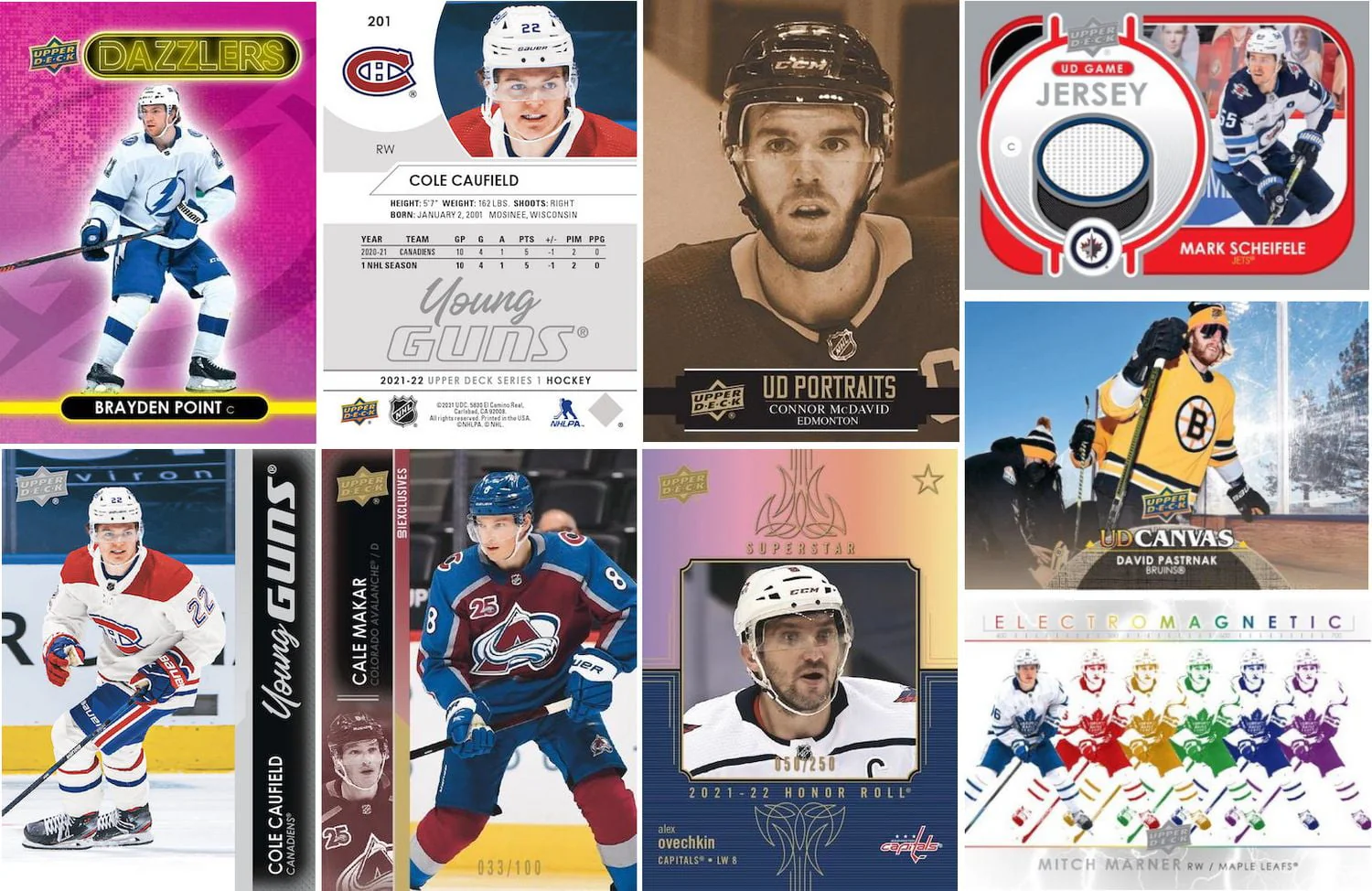 21-22 Upper Deck Series 1 Hockey Blaster Box Trading Cards