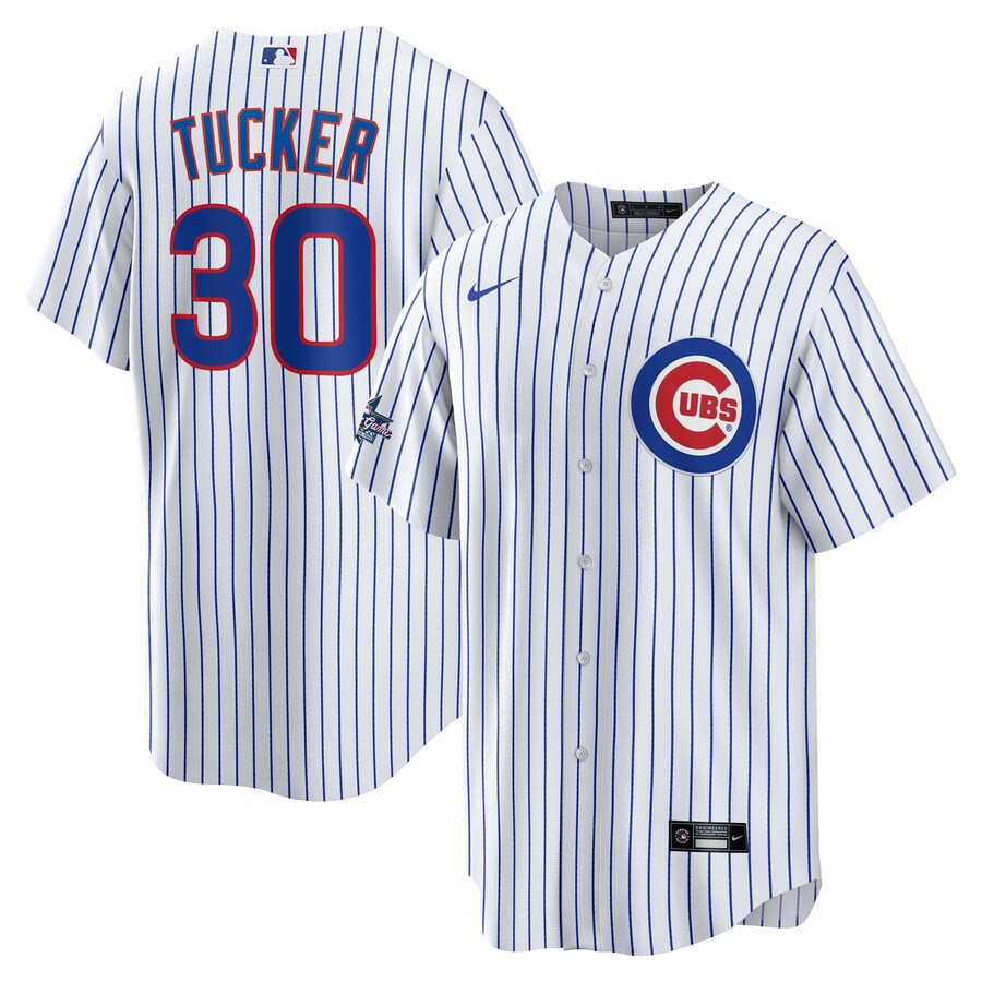 Men's Chicago Cubs Kyle Tucker Nike White 2025 MLB All-Star Game Home Replica Player Jersey