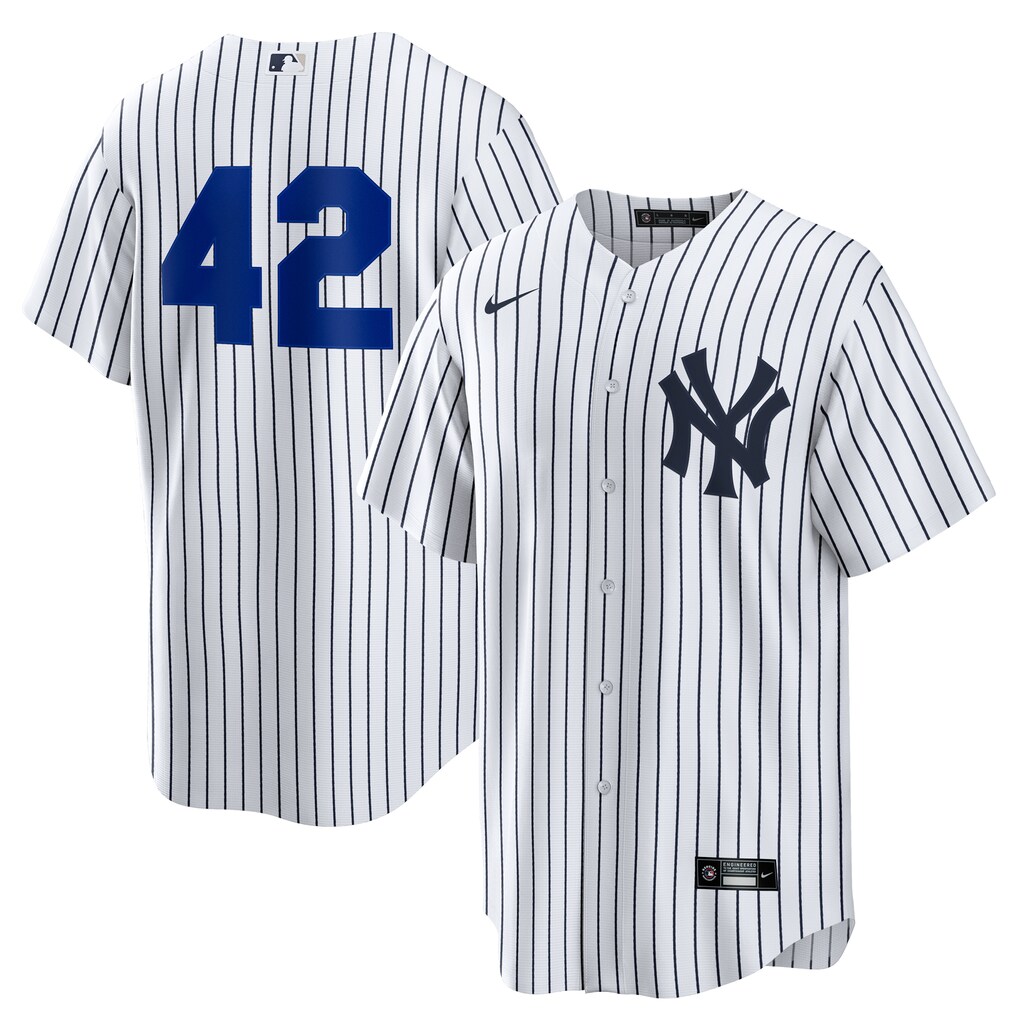 Men's New York Yankees Nike White Home  2025 Jackie Robinson Day Replica Jersey
