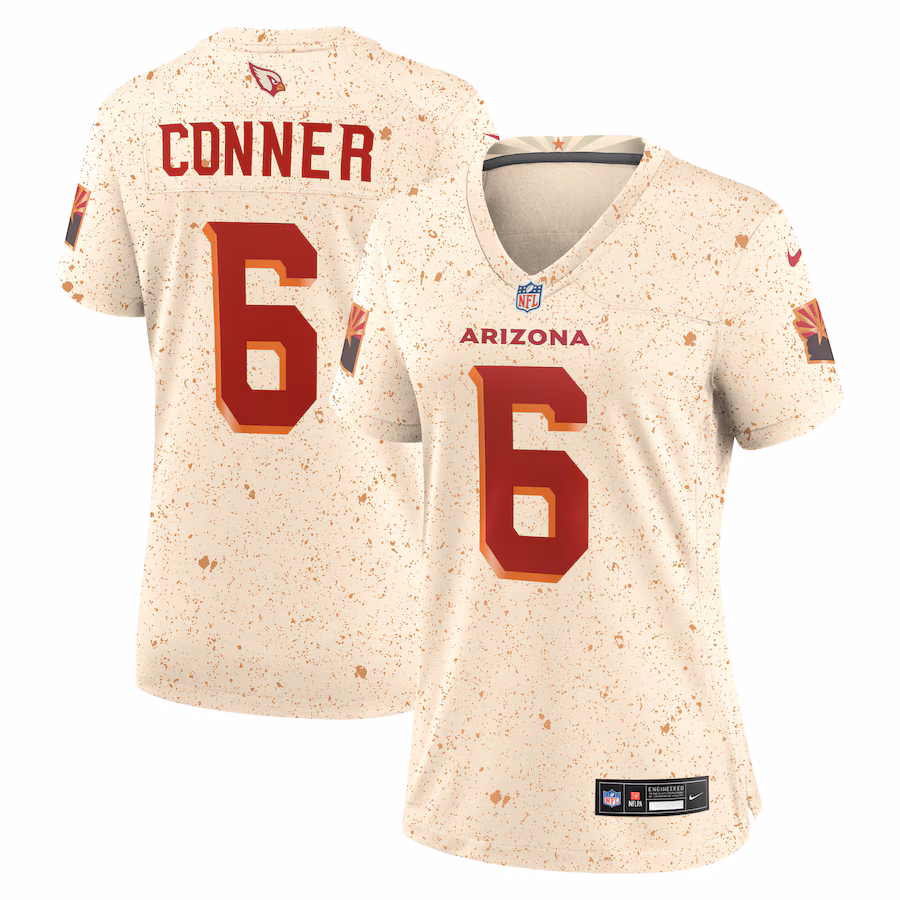 Women's Arizona Cardinals James Conner Nike Natural 2025 Rivalries Collection Game Jersey