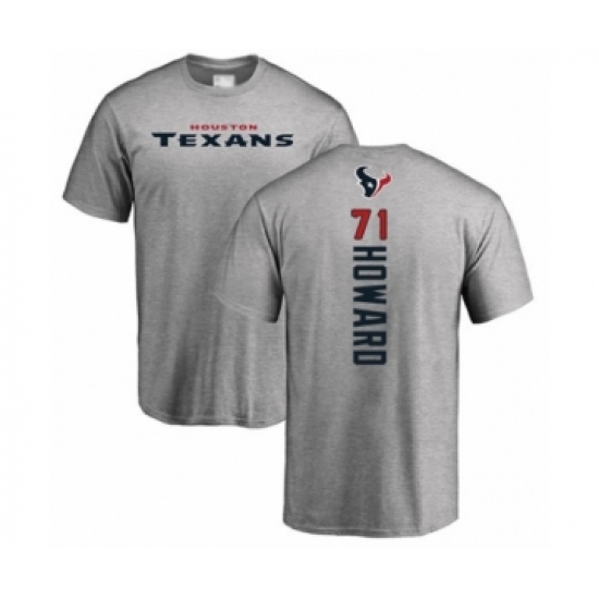 Football Houston Texans #71 Tytus Howard Ash Backer T-Shirt