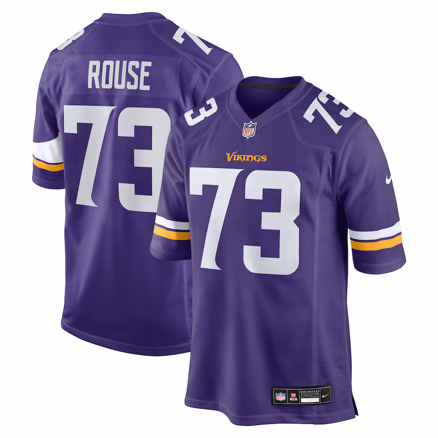 Men's Minnesota Vikings Walter Rouse Nike Purple Team Game Jersey