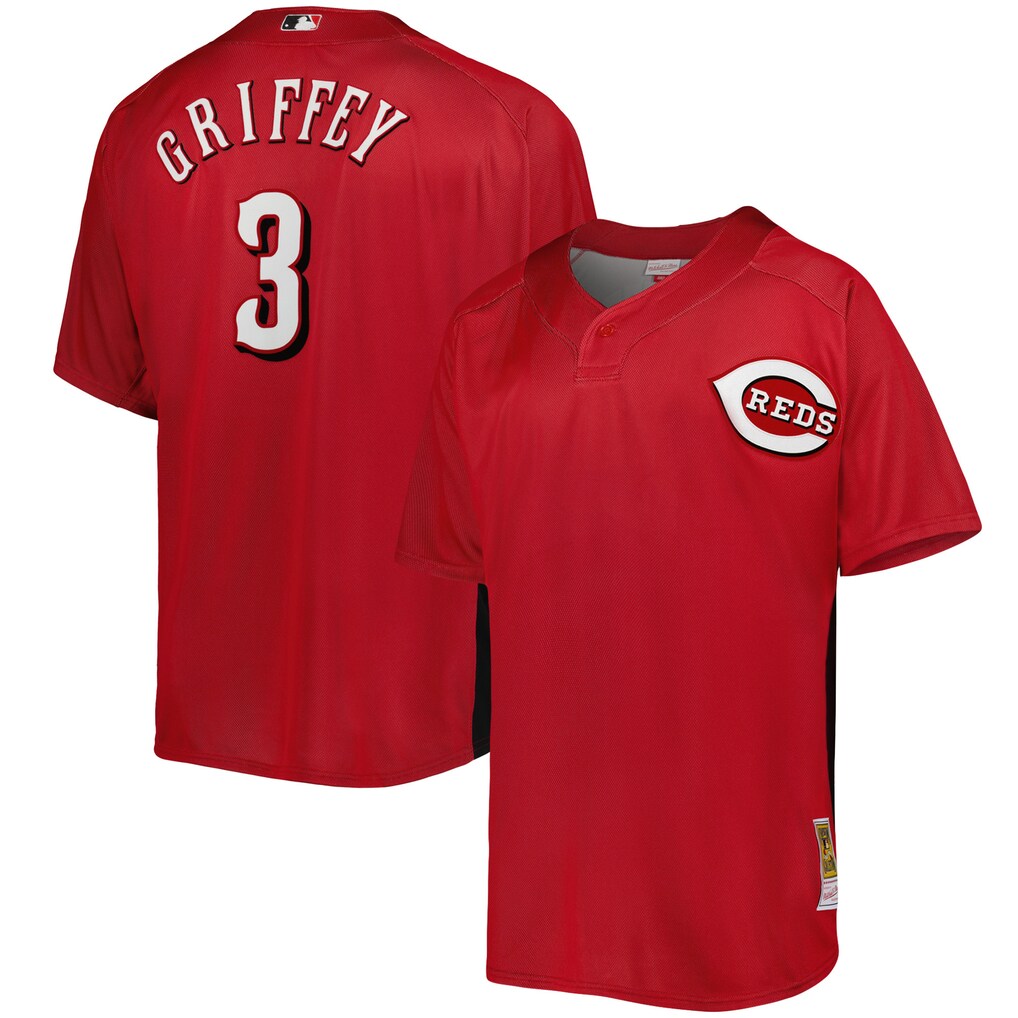 Men's Cincinnati Reds Ken Griffey Jr. Mitchell & Ness Red Authentic Batting Practice Jersey