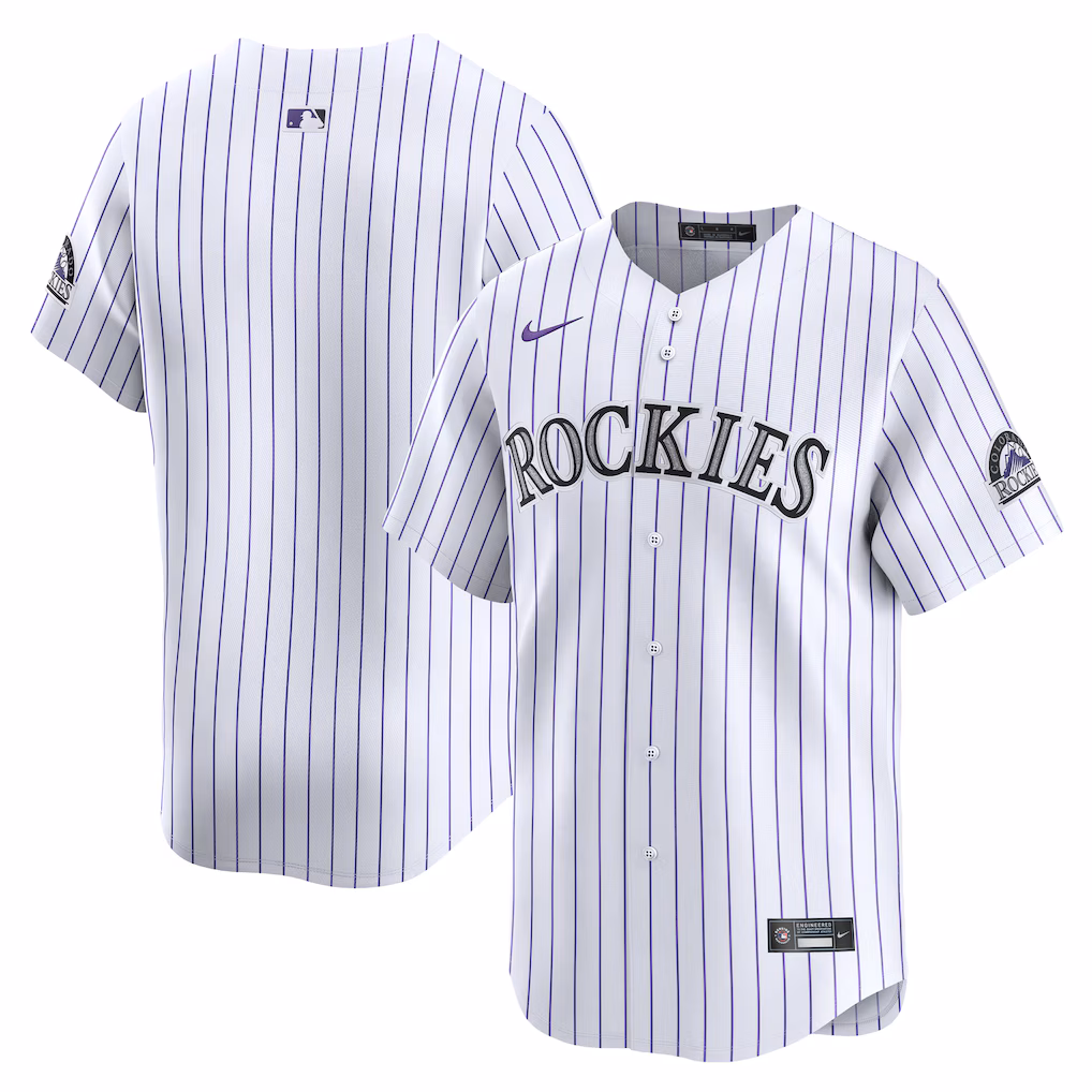 Men's Colorado Rockies  Nike White Home Limited Player Jersey