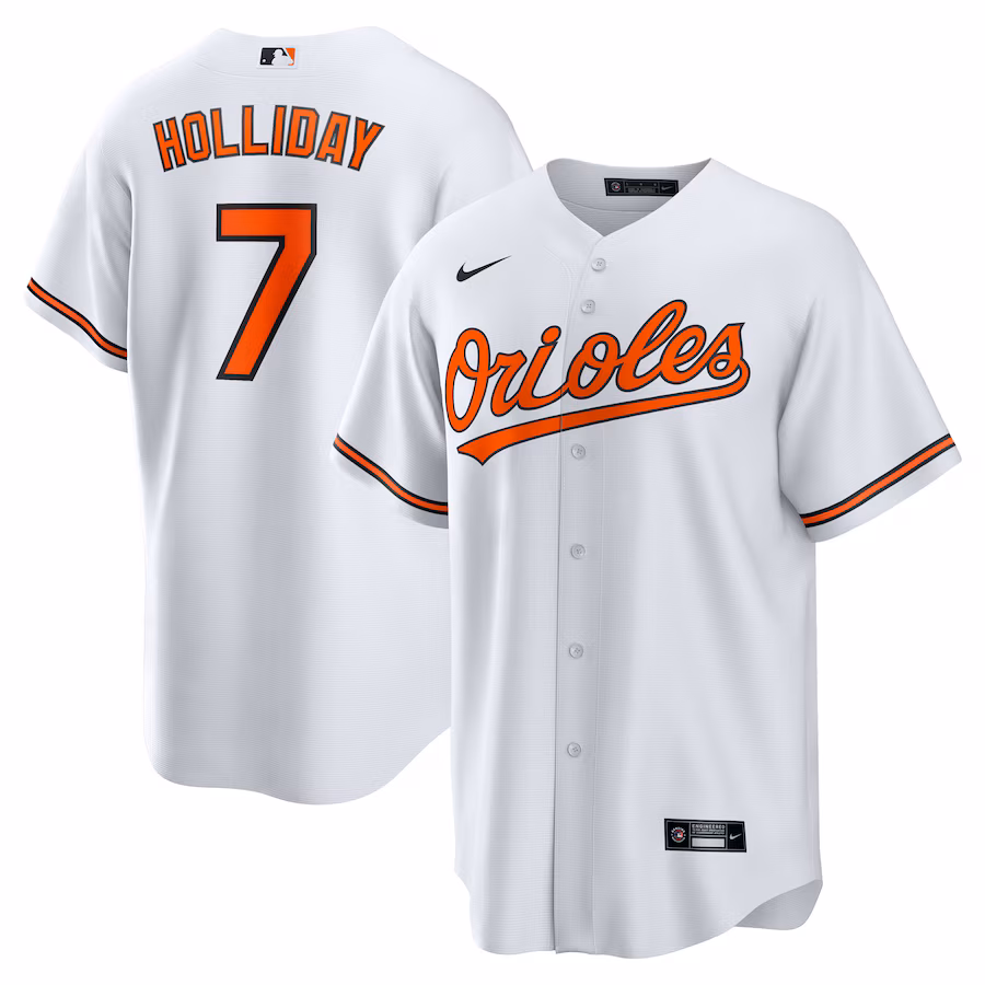 Youth Baltimore Orioles Jackson Holliday Nike White Home Replica Jersey