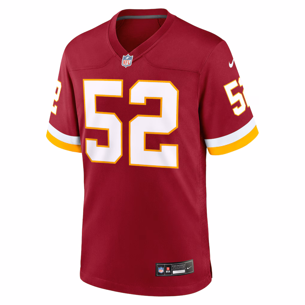 Men's Washington Commanders Sonny Styles Nike Burgundy 2026 NFL Draft First Round Pick No. 7 Team  Jersey