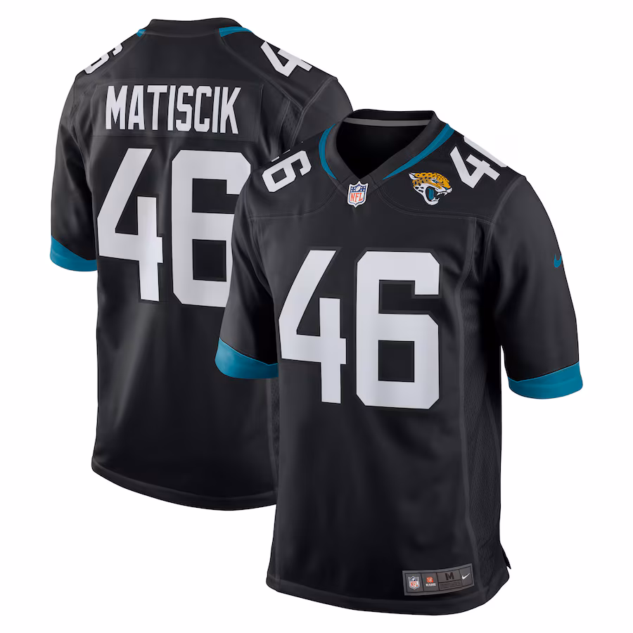 Men's Jacksonville Jaguars Ross Matiscik Nike Black Alternate Game Jersey