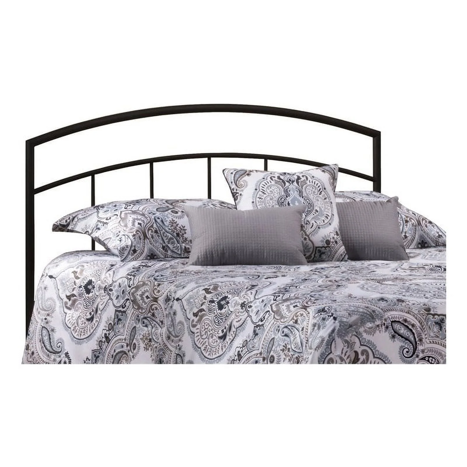 Kingfisher Lanes King Size Metal Spindle Headboard in Textured Black
