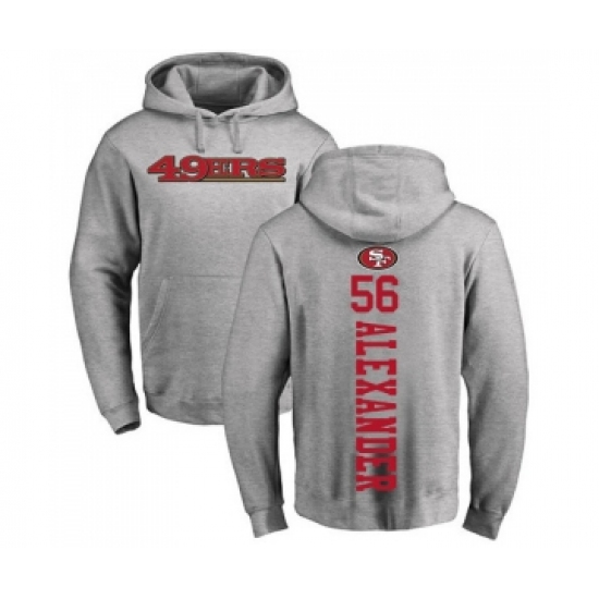 Football San Francisco 49ers #56 Kwon Alexander Ash Backer Pullover Hoodie