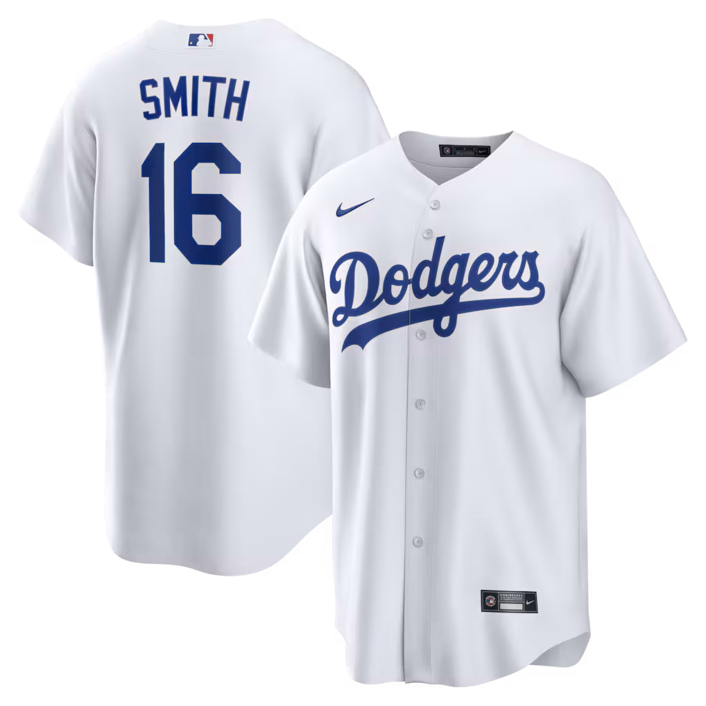 Men's Los Angeles Dodgers Will Smith Nike White Home Replica Jersey