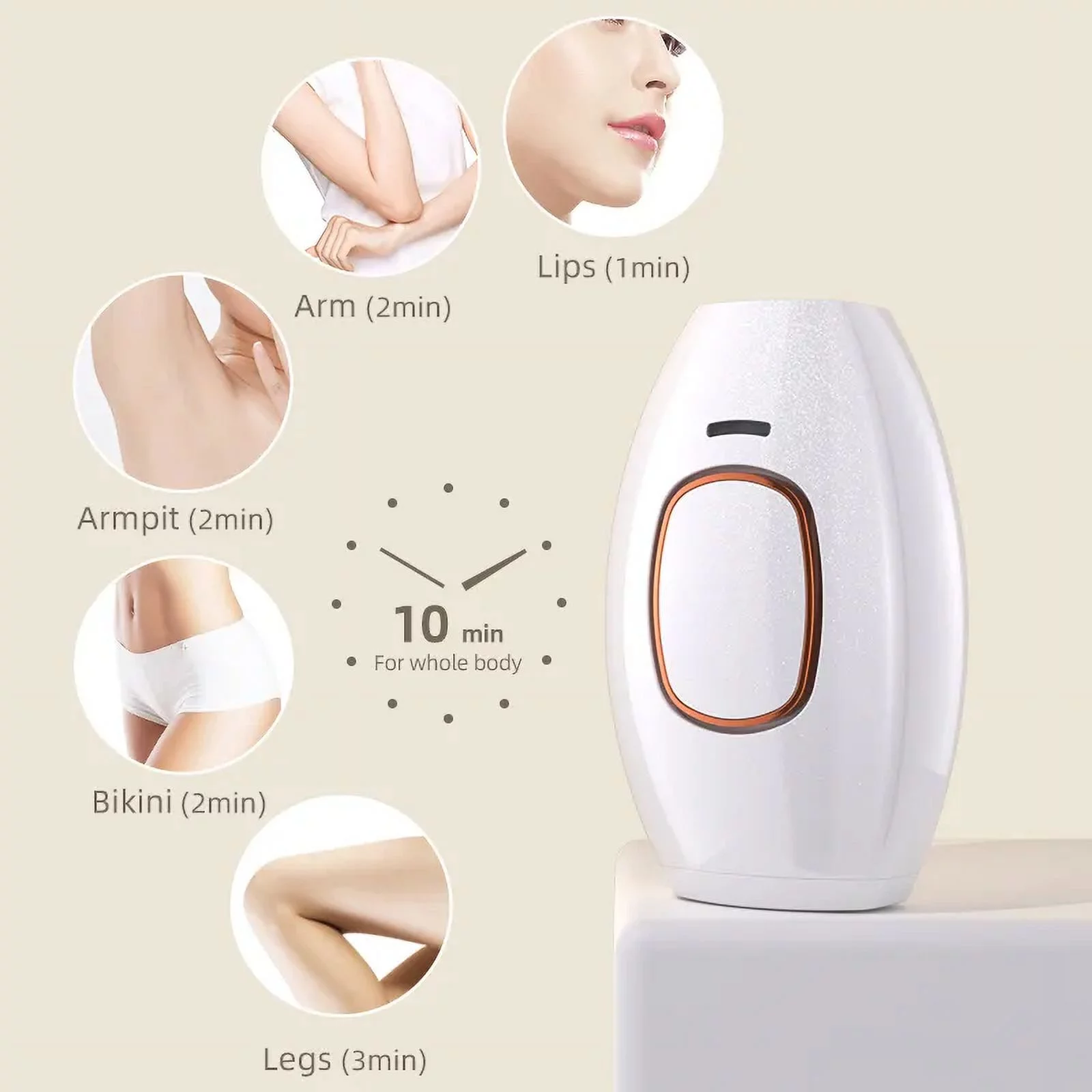 IPL Hair Removal, Laser Permanent Hair Removal for Women and Men at-Home Hair Removal Device for Facial Legs Arms Whole Body - Curated Treasures Market