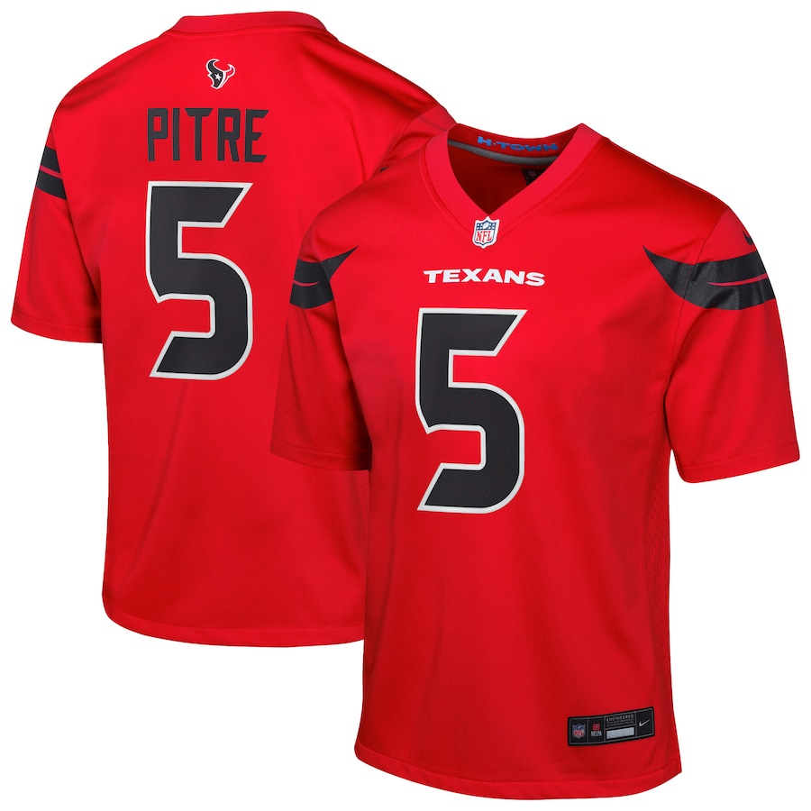 Youth Houston Texans Jalen Pitre Nike Red Game Jersey