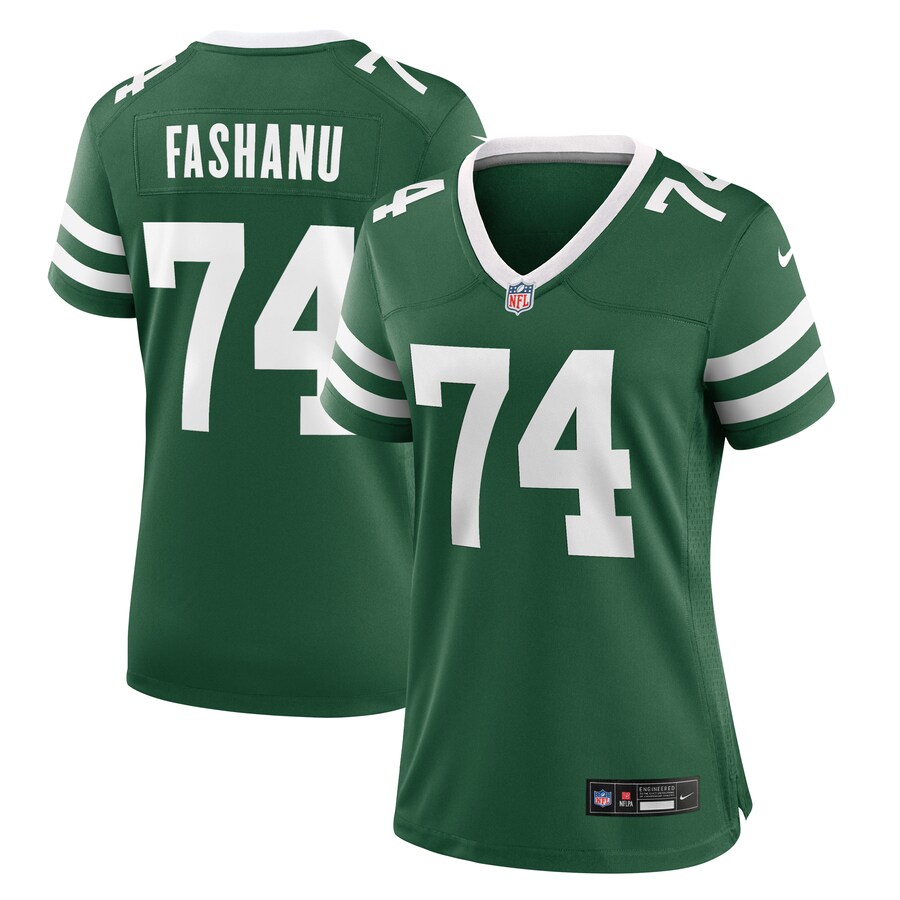 Women's New York Jets Olu Fashanu Nike Legacy Green Game Jersey