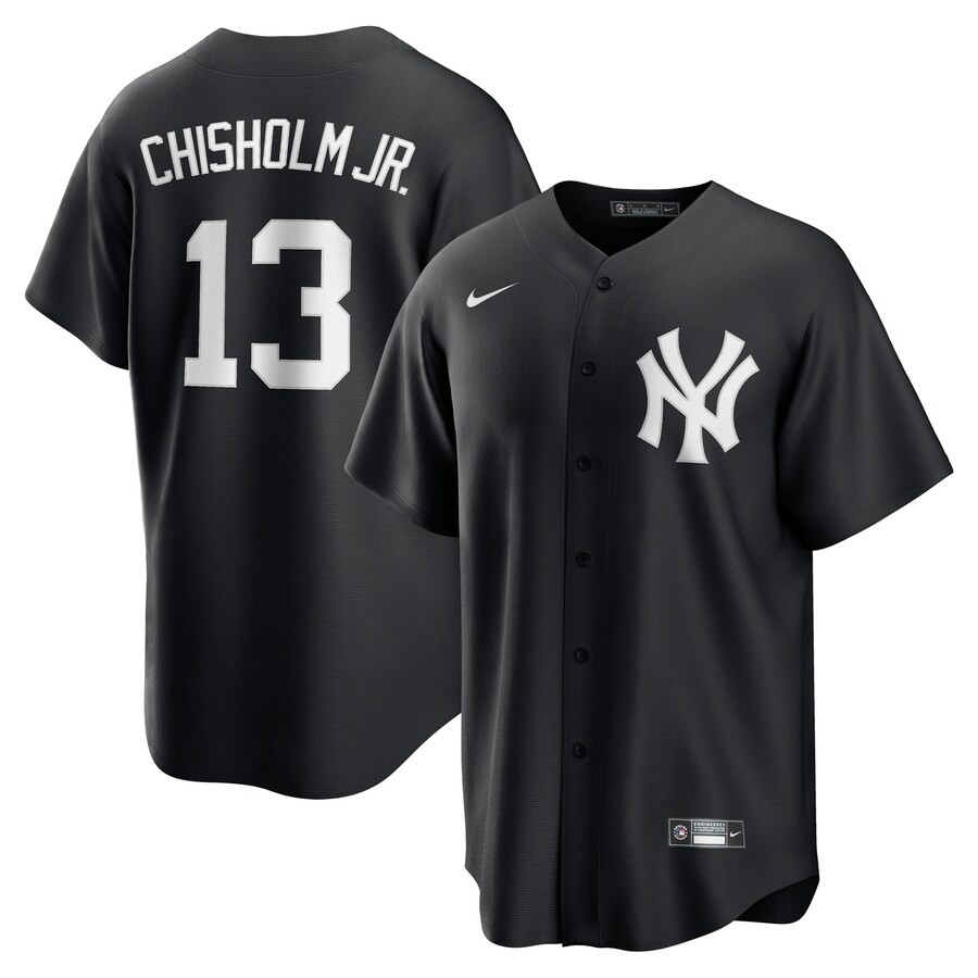 Men's New York Yankees Jazz Chisholm Jr. Nike Black Lights Out Replica Player Jersey