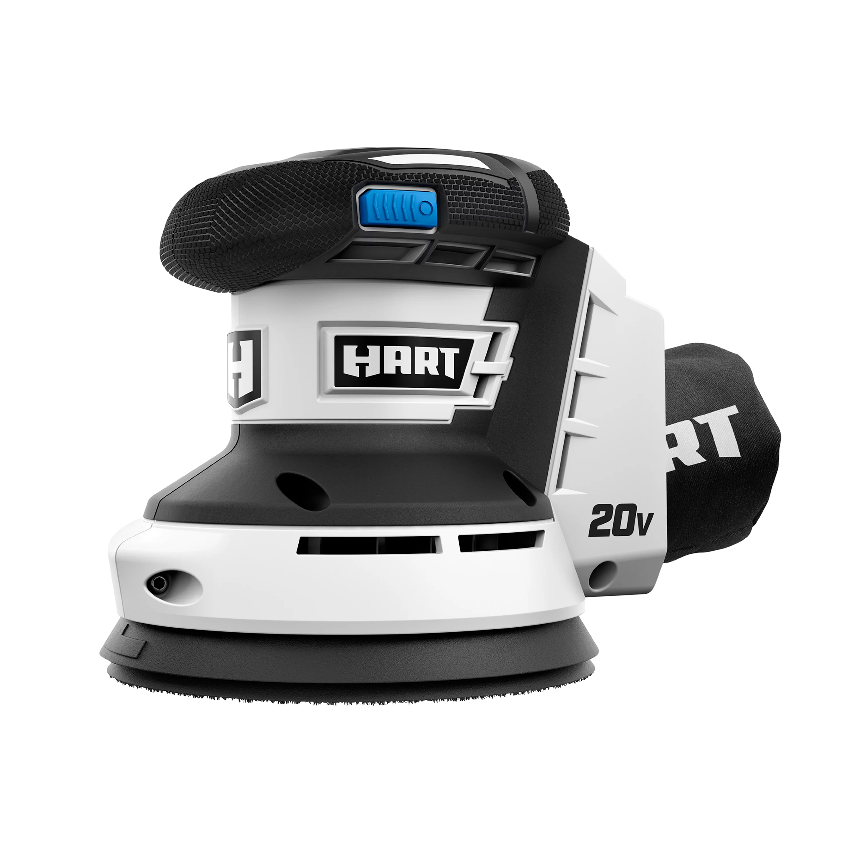 HART 20-Volt Random Orbit Sander with 2-Pack 2Ah Battery and Charger Starter Kit Bundle