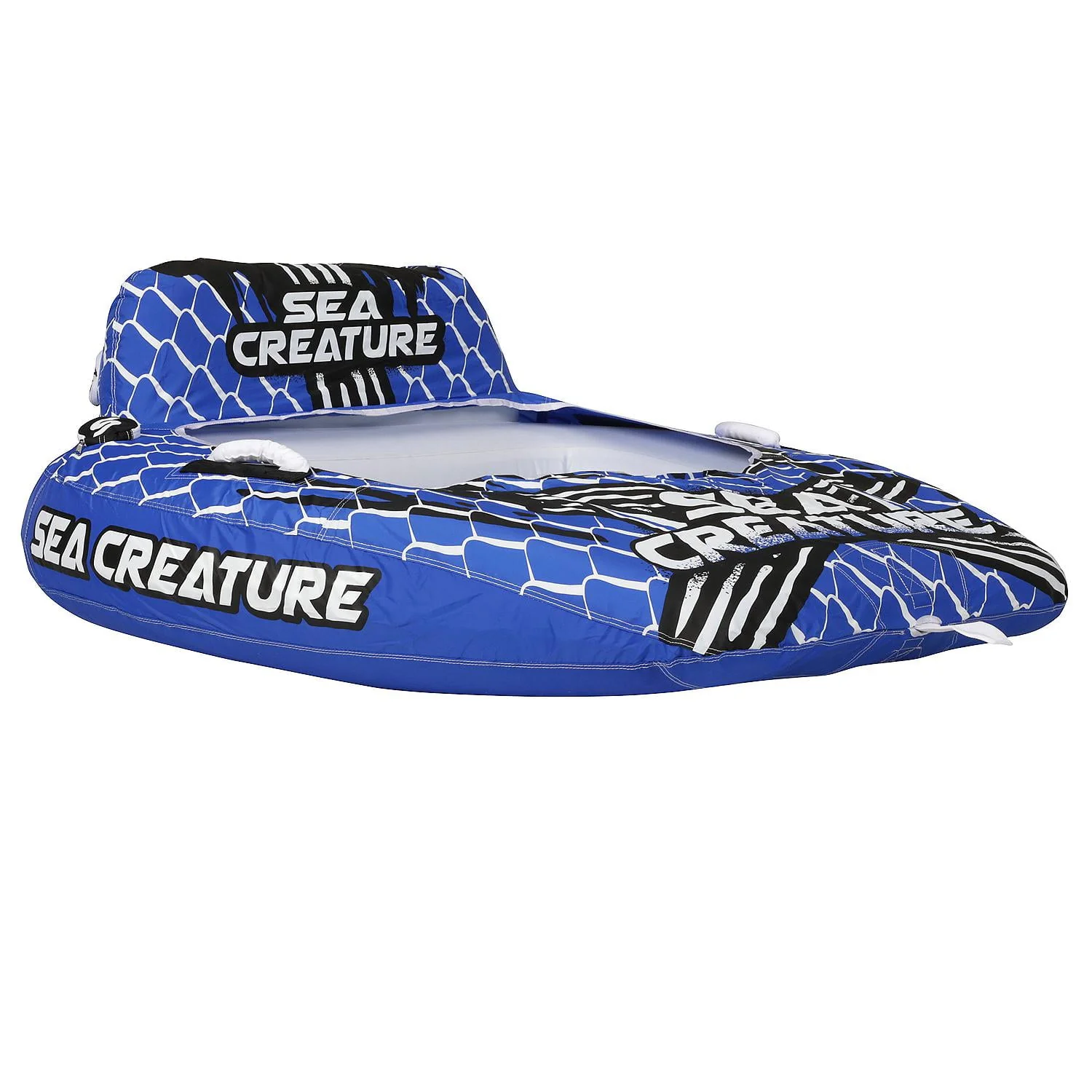 Seachoice Sea-Creature Towable Tube, Open Top Boat Tube w/ Backrests, 2 Person, 60 In. X 58 In.