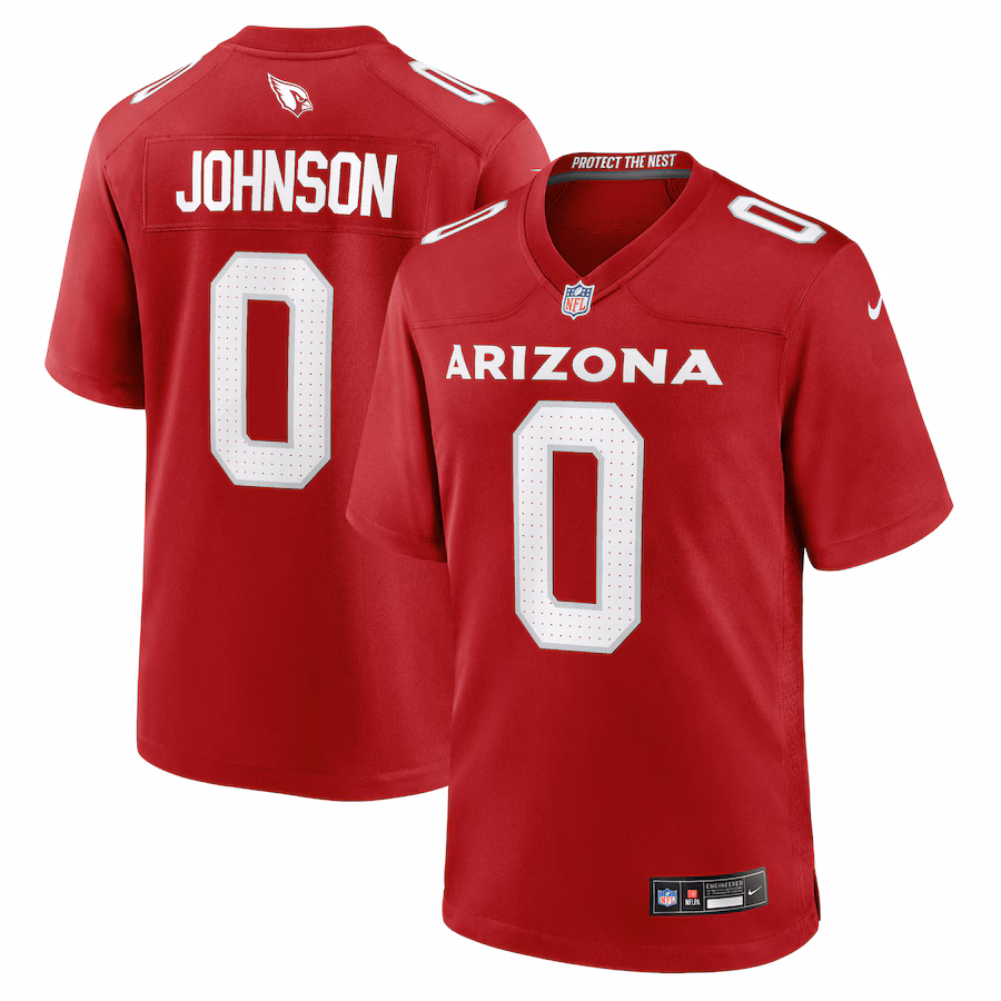 Men's Arizona Cardinals Will Johnson Nike Cardinal Team Game Jersey