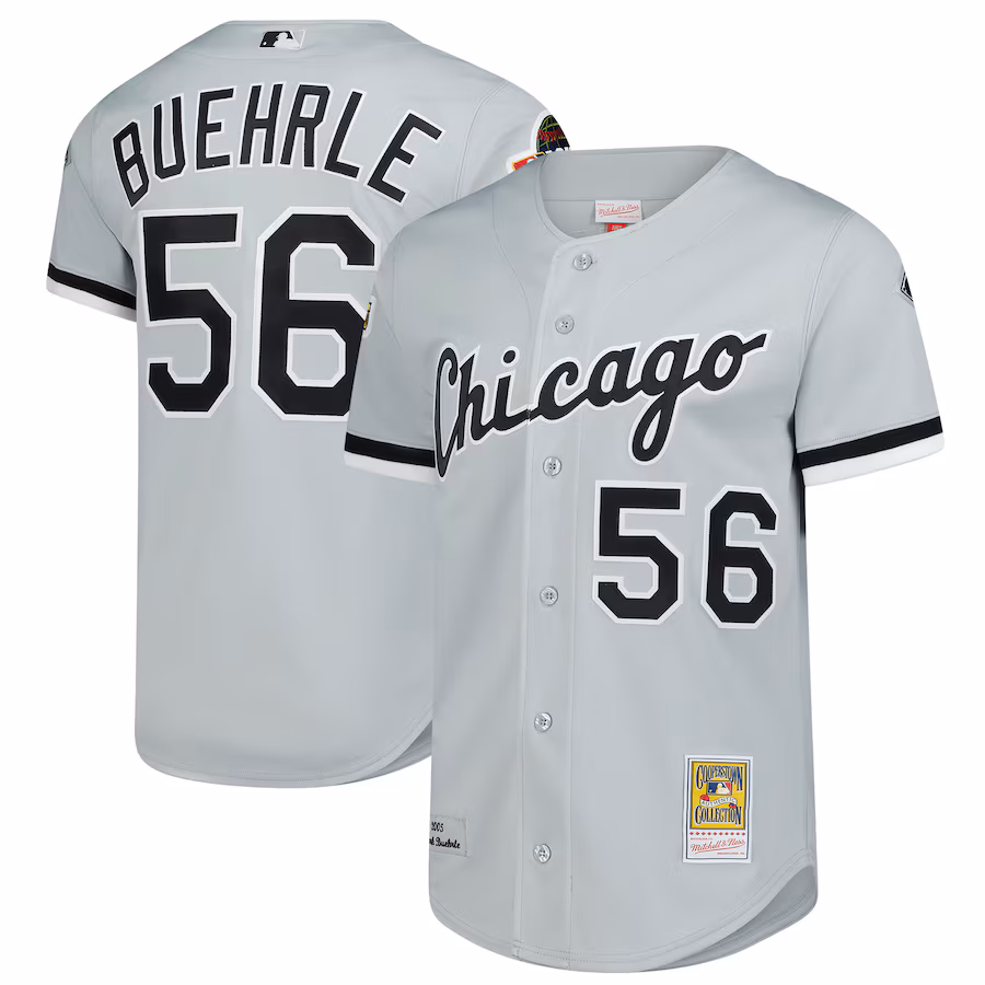 Men's Chicago White Sox Mark Buehrle Mitchell & Ness Gray 2005 Throwback Authentic Jersey