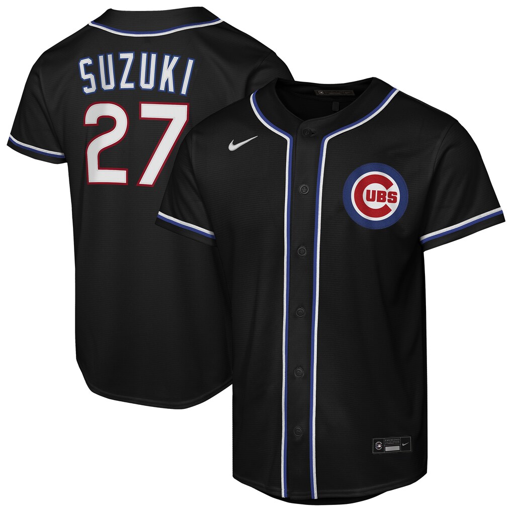 Youth Chicago Cubs Seiya Suzuki Nike Black Fashion Replica Player Jersey