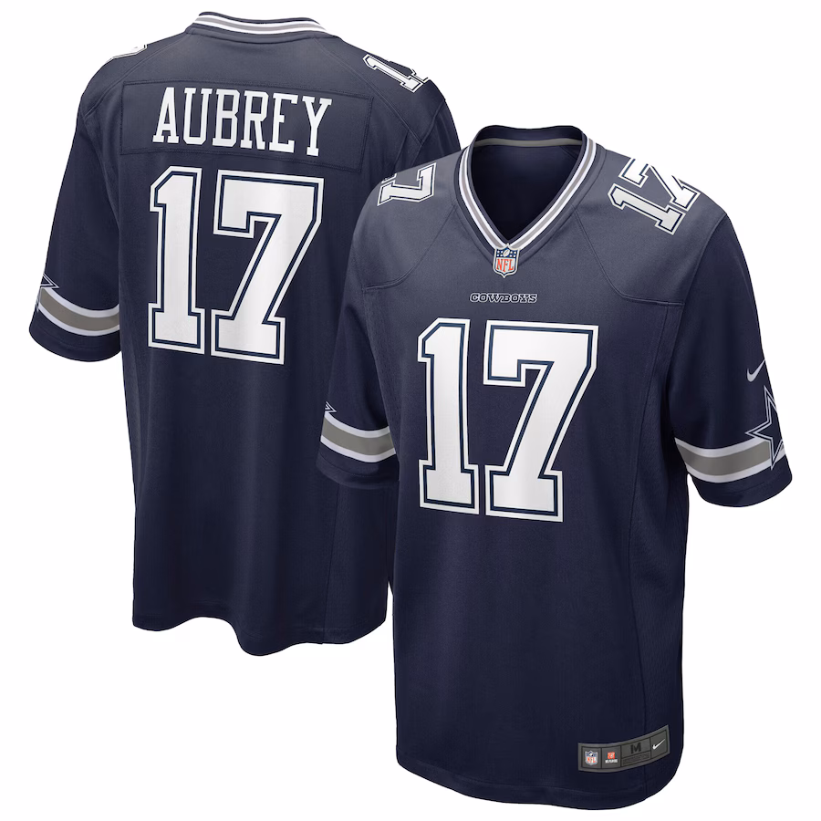 Youth Dallas Cowboys Brandon Aubrey Nike Navy Game Jersey