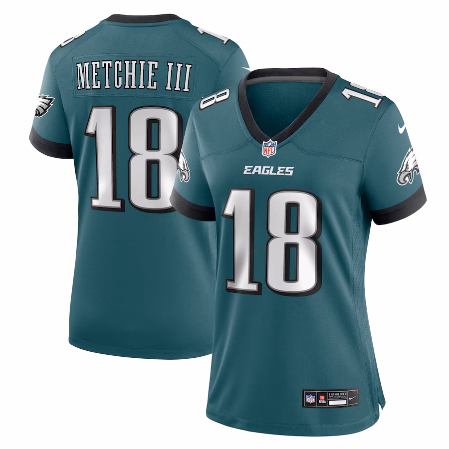 Women's Philadelphia Eagles John Metchie III Nike Midnight Green Team Game Jersey