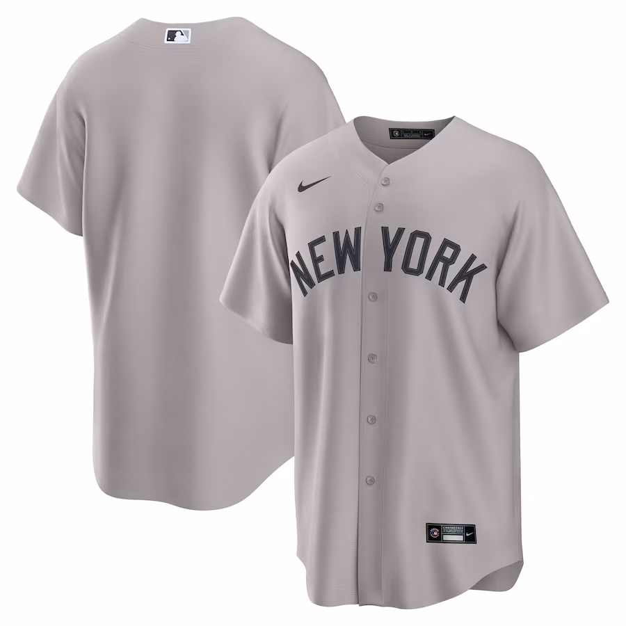 Men's New York Yankees Nike Gray Away Replica 2.0 Jersey