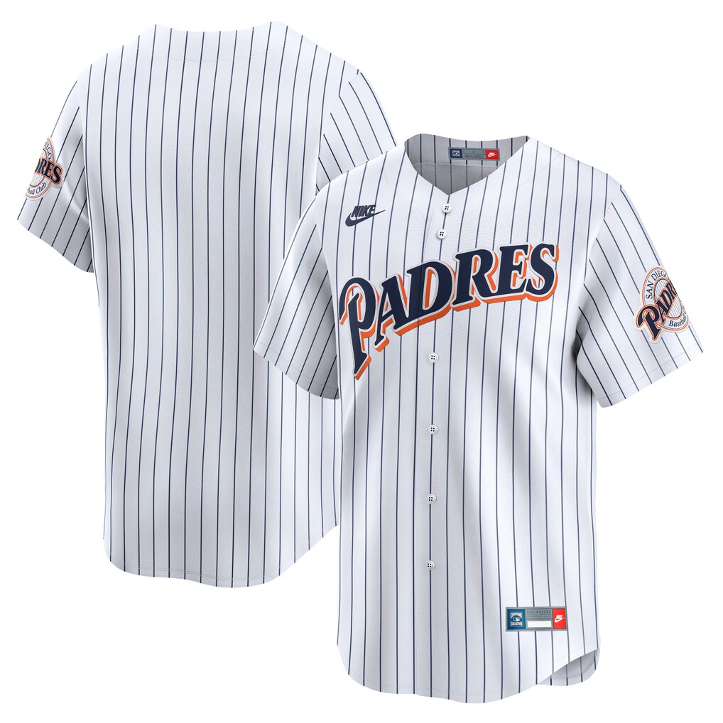 Men's San Diego Padres Nike White Cooperstown Collection Limited Jersey