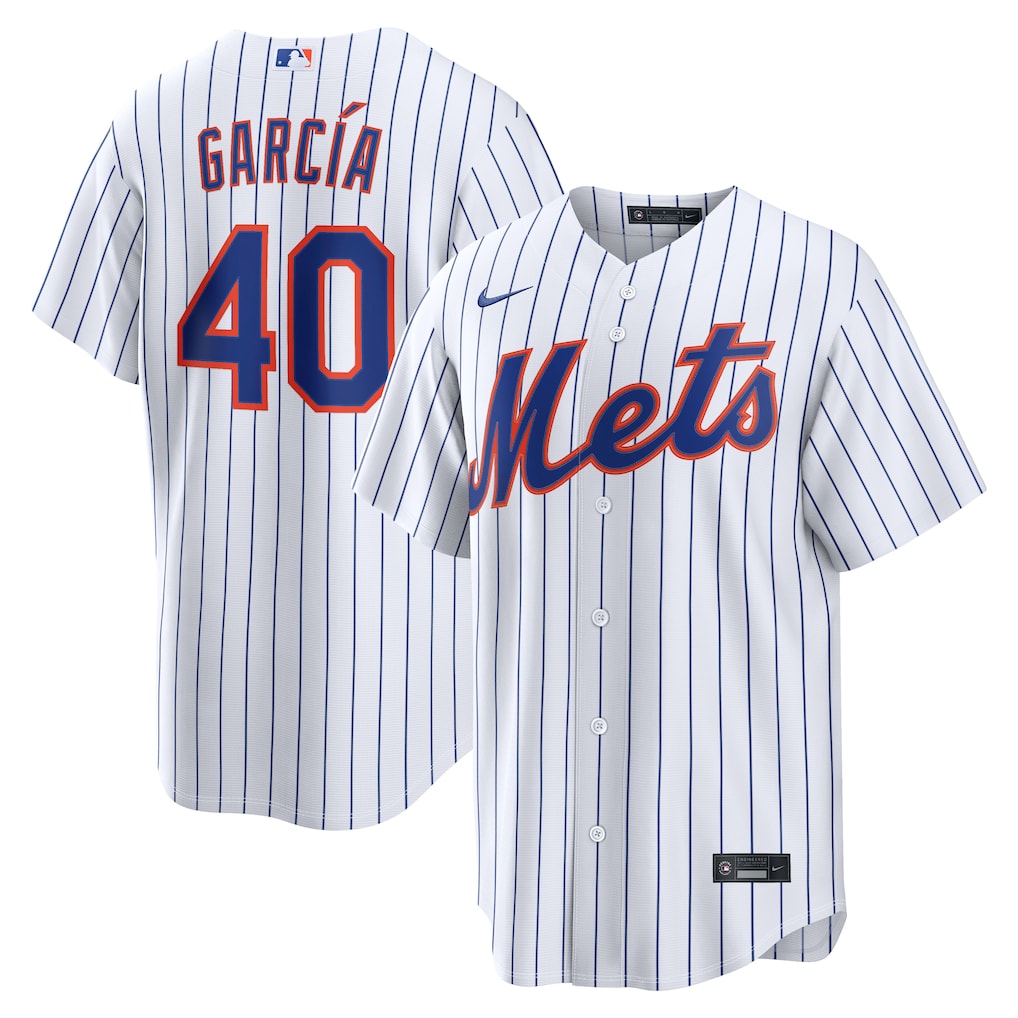 Men's New York Mets Luis García Nike White Home Replica Jersey