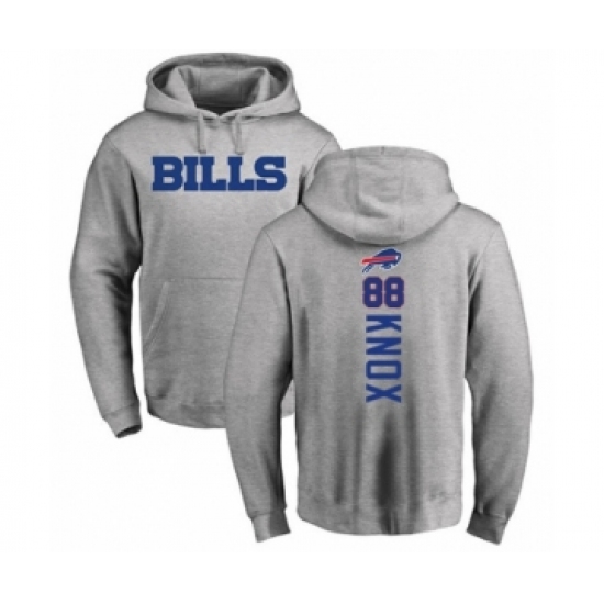Football Buffalo Bills #88 Dawson Knox Ash Backer Pullover Hoodie