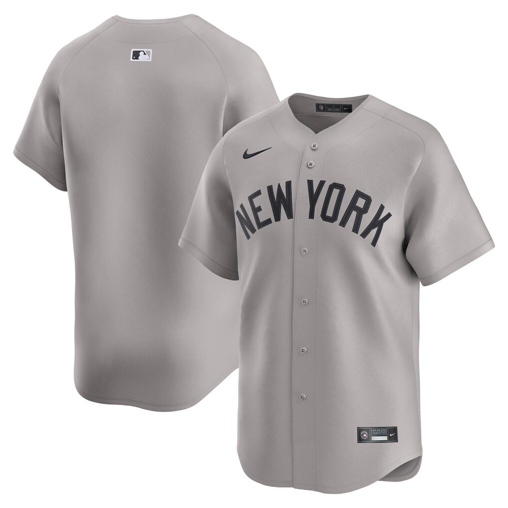 Men's New York Yankees Nike Gray Away Limited Jersey