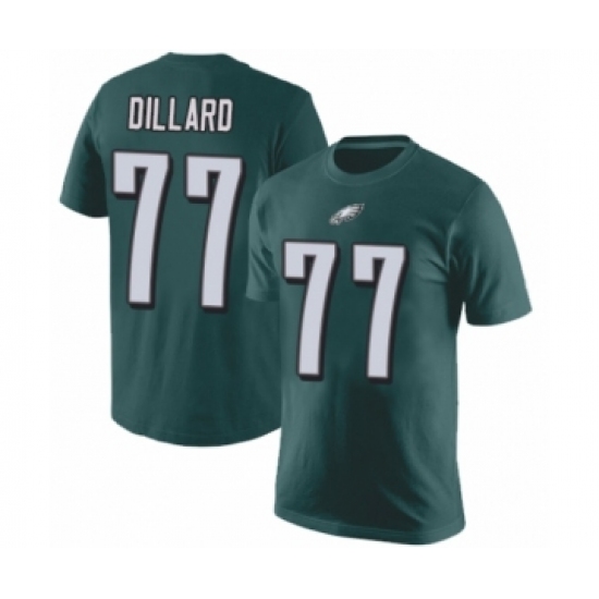 Philadelphia Eagles #77 Andre Dillard Green Rush Pride Name & Number T-Shirt