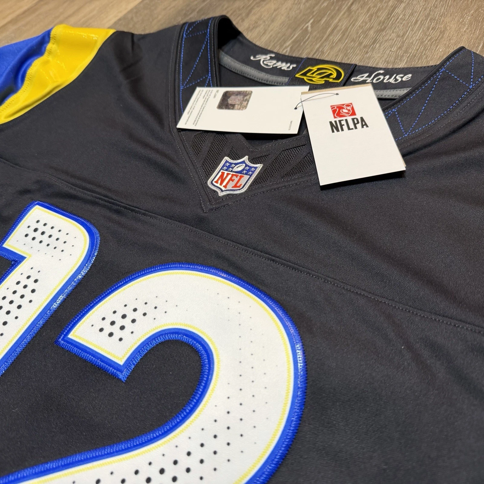 Men's Los Angeles Rams Puka Nacua Nike Midnight Blue 2025 Rivalries Collection Vapor F.U.S.E. Stitched Limited Jersey