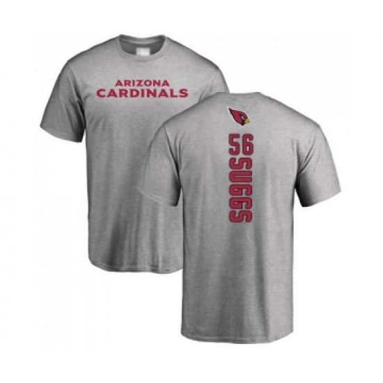 Football Arizona Cardinals #56 Terrell Suggs Ash Backer T-Shirt