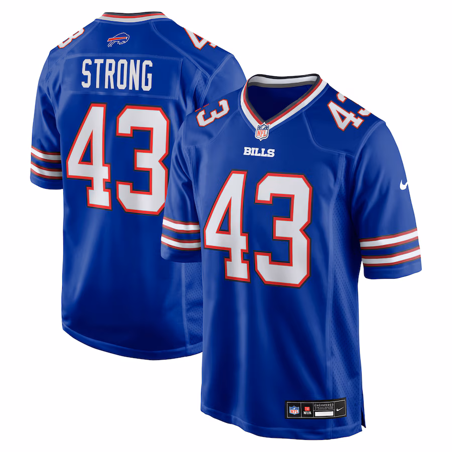 Men's Buffalo Bills Dorian Strong Nike Royal Team Game Jersey