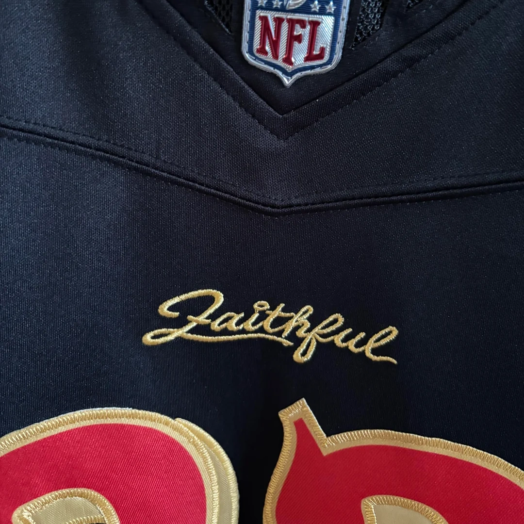 Men's San Francisco 49ers Christian McCaffrey Nike Black 2025 Rivalries Collection Vapor F.U.S.E. Stitched Limited Jersey
