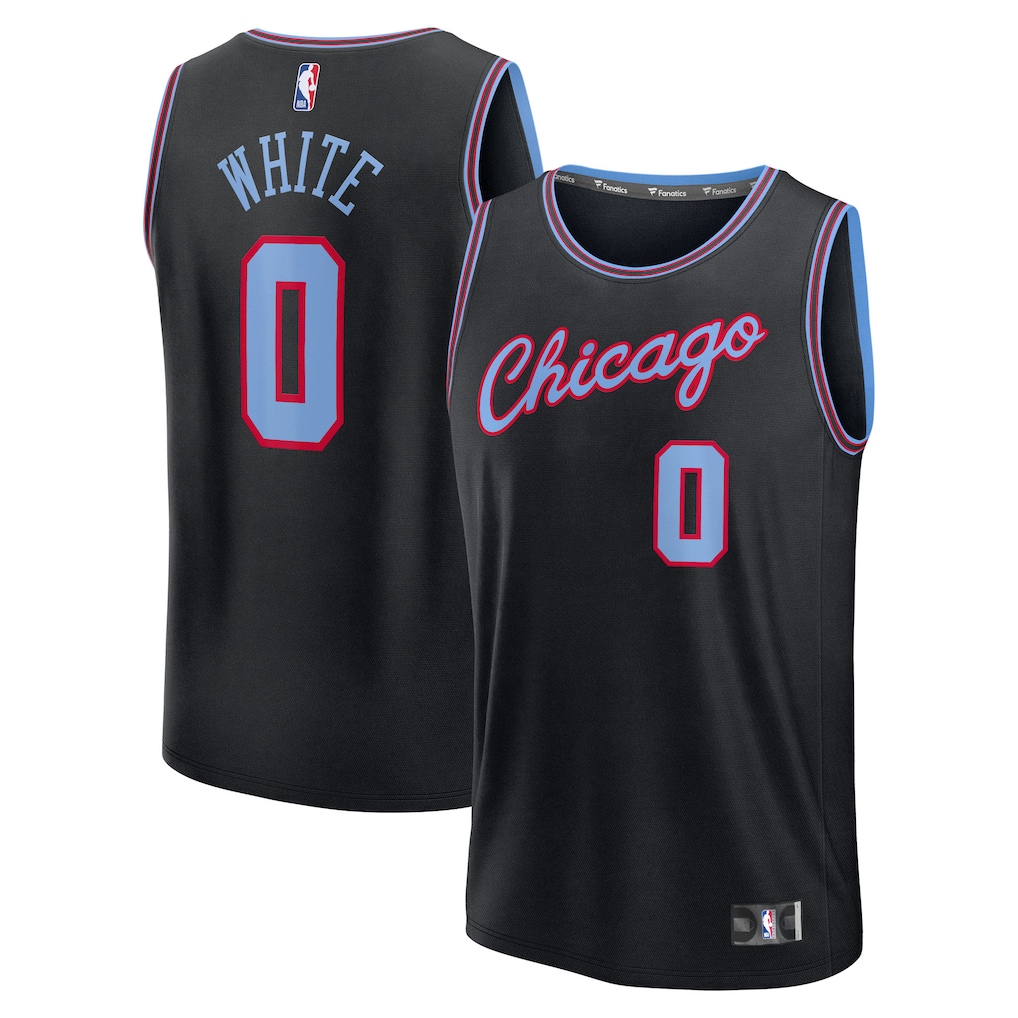 Youth Chicago Bulls Coby White Fanatics Black 2025/26 City Edition Fastbreak Jersey