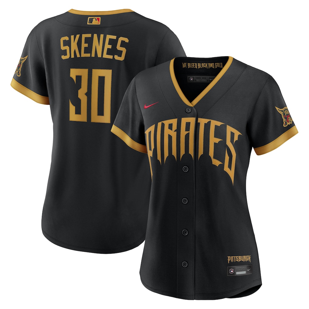 Women's Pittsburgh Pirates Paul Skenes Nike Black 2026 City Connect Stadium Jersey
